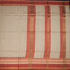 Raw Silk Sandal Plain Saree And Printed Temple Border 02