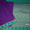 Art Silk Purple Saree With Zari Buttas And Zari Border
