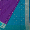 Art Silk Purple Saree With Zari Buttas And Zari Border