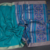 Raw Silk Peacock Green Saree With Malli Moggu Design And Zari Border