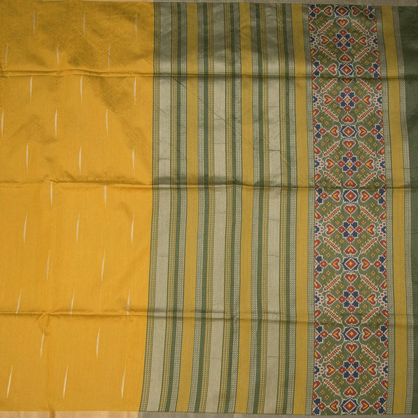 Raw Silk Yellow Saree With Malli Moggu Design And Zari Border