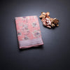 Semi Linen Peach Floral Printed Saree 02
