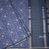 Semi Raw Silk Blue Printed Saree 02