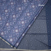 Semi Raw Silk Blue Printed Saree 02