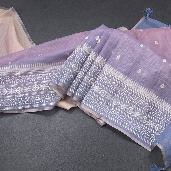Kota Multi Colour Floral Thread Work Saree