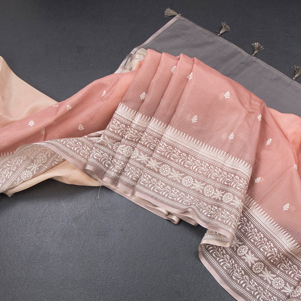Kota Multi Colour Floral Thread Work Saree 04