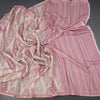Semi Raw Silk Cream Leaf Printed Saree 03