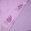 Semi Linen Lavender Floral Printed Saree