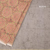 Semi Linen Olive Green Printed Saree And Thread Pallu