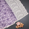 Semi Linen Purple Printed Saree And Thread Pallu