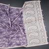 Semi Linen Purple Printed Saree And Thread Pallu