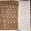 Semi Linen Golden Brown Printed Saree And Thread Pallu