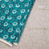 Semi Linen Peacock Green Printed Saree And Thread Pallu