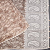Semi Linen Light Brown Printed Saree And Thread Pallu