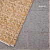 Semi Linen Sandal Printed Saree And Thread Pallu