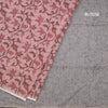 Semi Linen Light Maroon Printed Saree And Thread Pallu