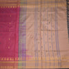 Vaazhai Naar Rose Pink Saree With Thread Buttas And Contrast Pallu