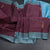 Vaazhai Naar Maroon Saree With Thread Buttas And Contrast Pallu