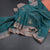 Vaazhai Naar Peacock Green Saree With Thread Buttas And Contrast Pallu 02