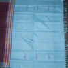 Vaazhai Naar Maroon Saree With Thread Buttas And Contrast Pallu 02