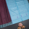 Vaazhai Naar Maroon Saree With Thread Buttas And Contrast Pallu 02