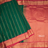 Art Silk Dark Green Zari Worked Saree 03
