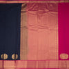 Art Silk Navy Blue Zari Worked Saree