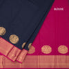 Art Silk Navy Blue Zari Worked Saree