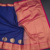 Art Silk Royal Blue Zari Worked Saree