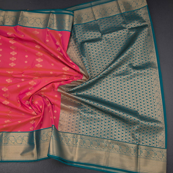 Art Silk Shot Colour Zari Worked Saree 02 - Kumaran Silks