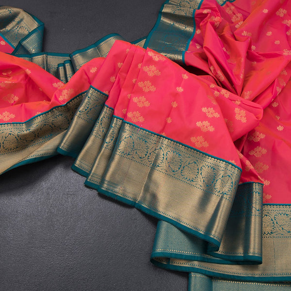 Art Silk Shot Colour Zari Worked Saree 02 - Kumaran Silks
