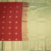 Art Silk Brick Red Zari Worked Saree