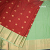 Art Silk Brick Red Zari Worked Saree