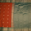 Art Silk Rust Orange Zari Worked Saree