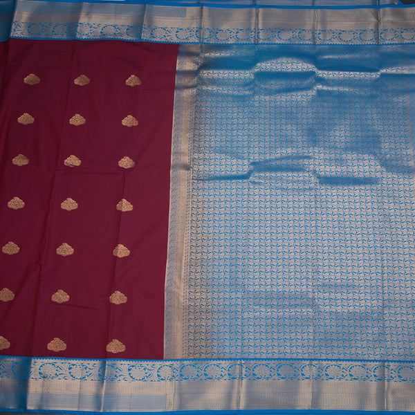 Art Silk Maroon Zari Worked Saree 04