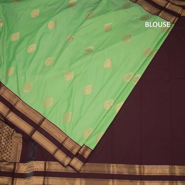 Art Silk Light Green Zari Worked Saree