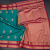 Art Silk Peacock Green Zari Worked Saree 05