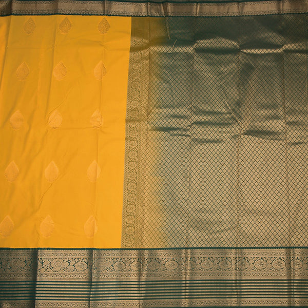 Art Silk Dark Green Zari Worked Saree 04