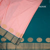 Art Silk Peach Zari Worked Saree 05