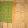 Art Silk Parrot Green Zari Worked Saree 04