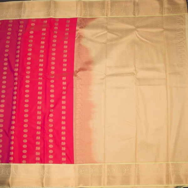 Art Silk Reddish Pink Zari Worked Saree