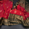 Art Silk Shot Colour Zari Worked Saree 07