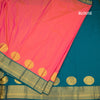 Art Silk Dark Blue Zari Worked Saree