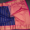 Art Silk Royal Blue Zari Worked Saree 03