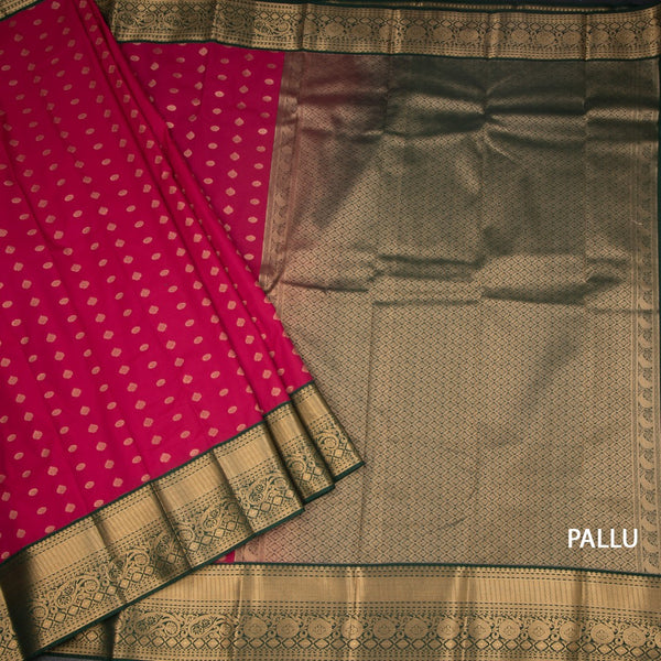 Art Silk Reddish Pink Zari Worked Saree 02