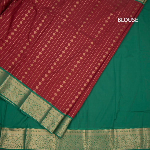 Art Silk Maroon Zari Worked Saree 05