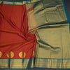 Art Silk Rust Orange Zari Worked Saree 02