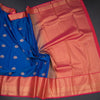 Art Silk Peacock Blue Zari Worked Saree 04