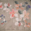 Semi Linen Light Brown Floral Printed Saree 03