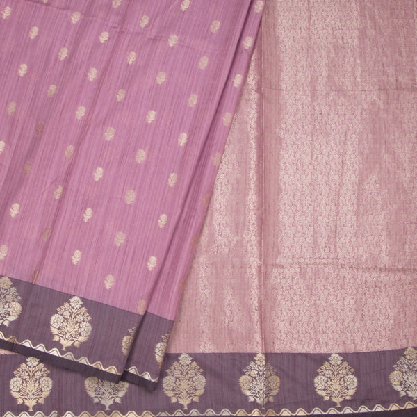 Raw Silk Onion Pink Zari Worked Saree